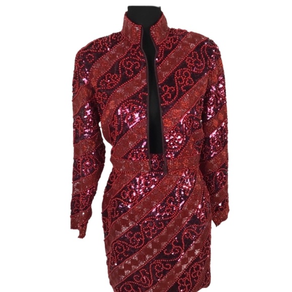 Henri Bendel Beaded 2 Piece Suit Size 6 - Picture 6 of 8